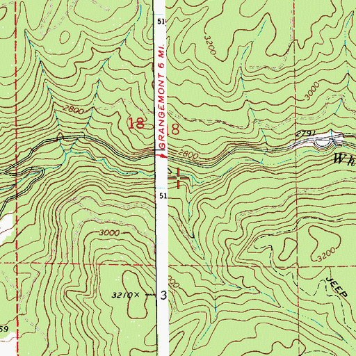 Topographic Map of Falls Creek, ID