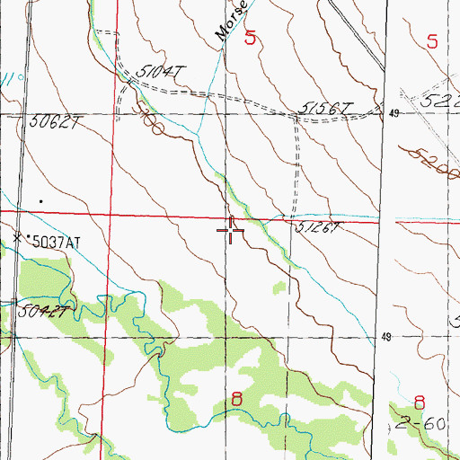 Topographic Map of Falls Creek, ID