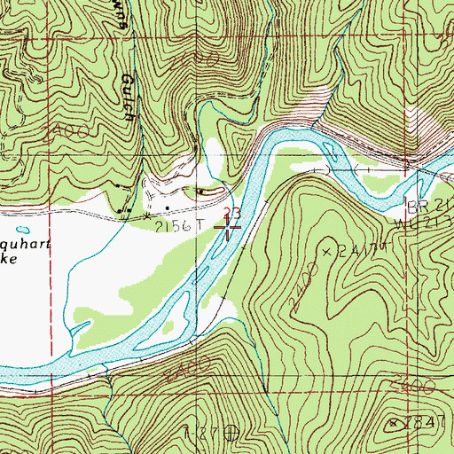 Topographic Map of Falls Creek, ID