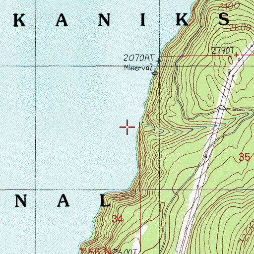Topographic Map of Falls Creek, ID