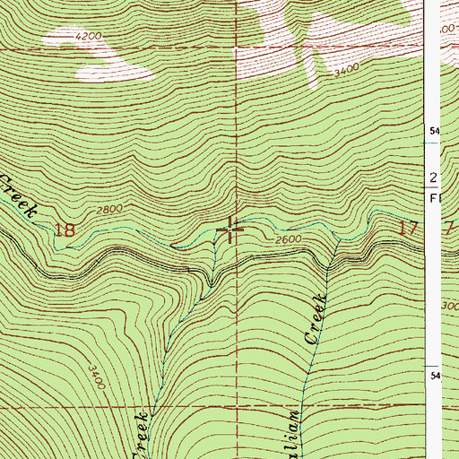 Topographic Map of Fan Creek, ID