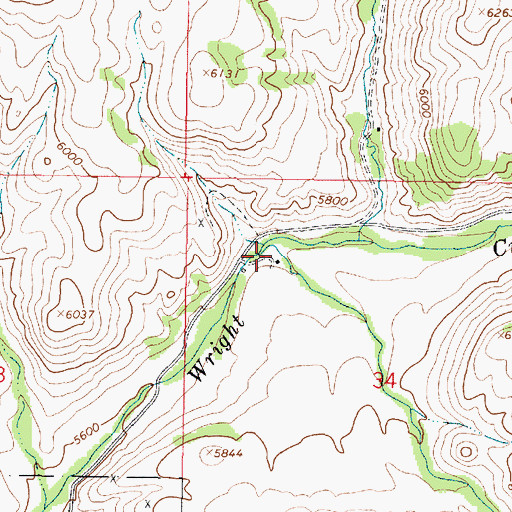 Topographic Map of Farmers Canyon, ID