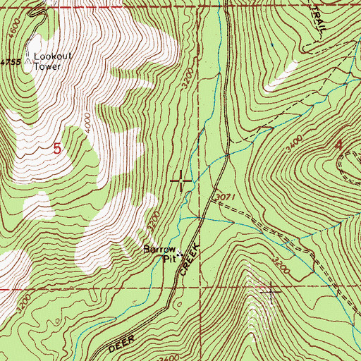 Topographic Map of Faro Creek, ID