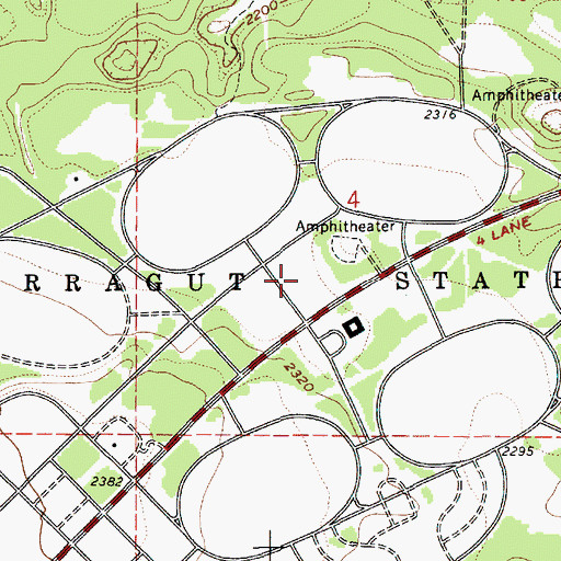 Topographic Map of Farragut State Park, ID