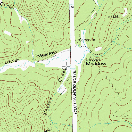 Topographic Map of Farrow Creek, ID