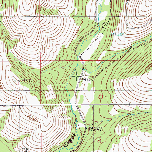 Topographic Map of Fawn Creek, ID
