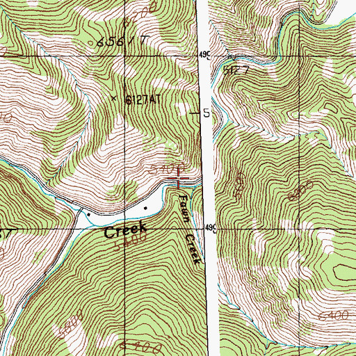 Topographic Map of Fawn Creek, ID