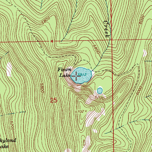 Topographic Map of Fawn Lake, ID