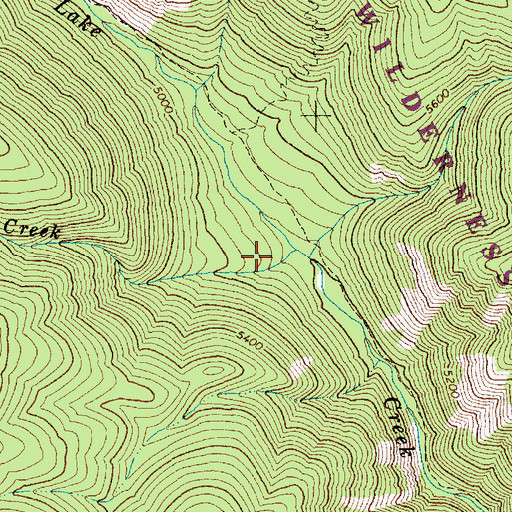Topographic Map of Fawn Lake Creek, ID