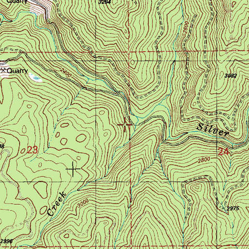 Topographic Map of Feary Creek, ID