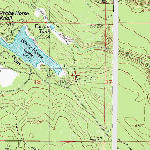 Topographic Map of White Horse Ranger Station, AZ