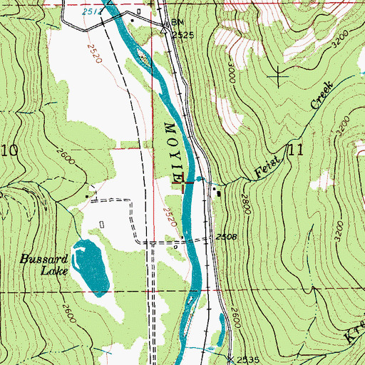 Topographic Map of Feist Creek, ID