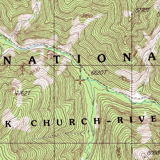 Topographic Map of J Fell Creek, ID