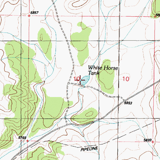 Topographic Map of White Horse Tank, AZ
