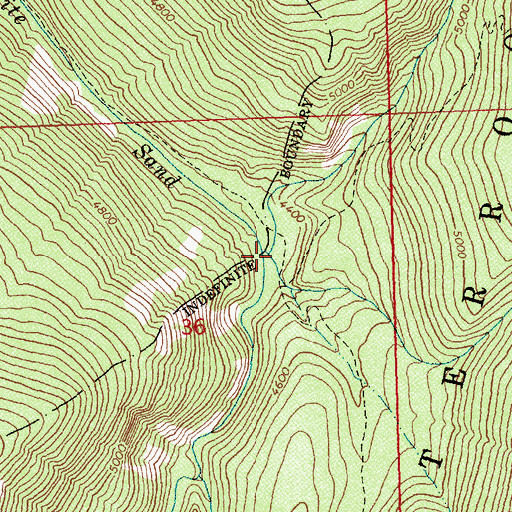 Topographic Map of Fern Creek, ID