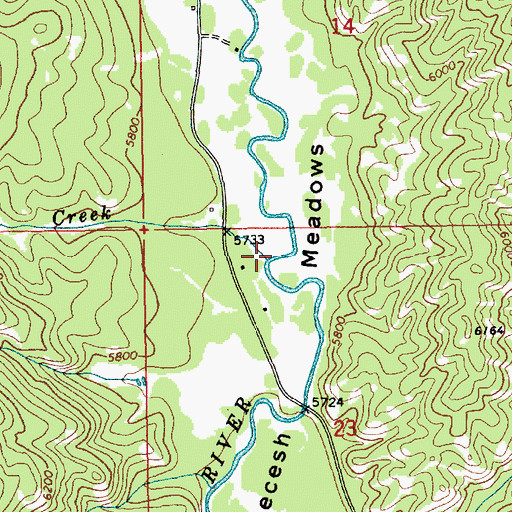Topographic Map of Fernan Creek, ID