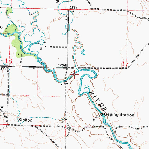 Topographic Map of Ferris Slough, ID