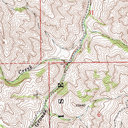 Topographic Map of Fir Creek, ID