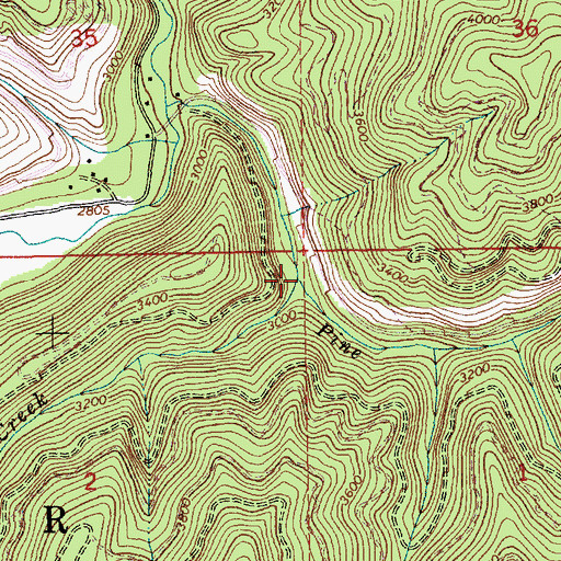 Topographic Map of Fir Creek, ID