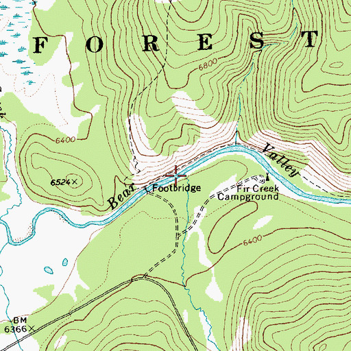 Topographic Map of Fir Creek, ID
