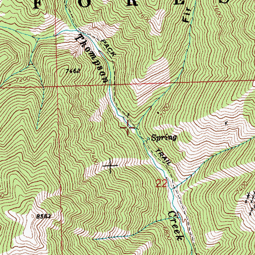 Topographic Map of Fir Draw, ID