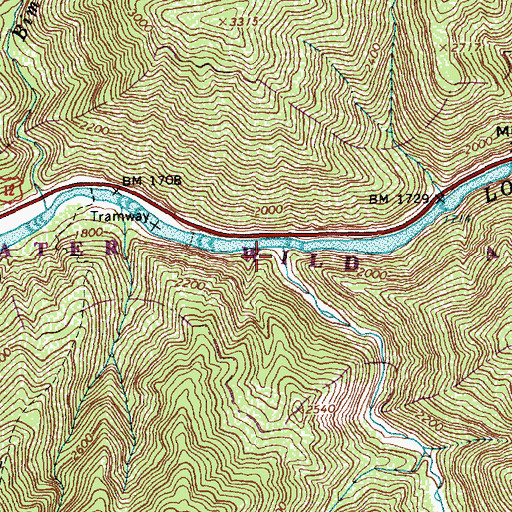 Topographic Map of Fire Creek, ID