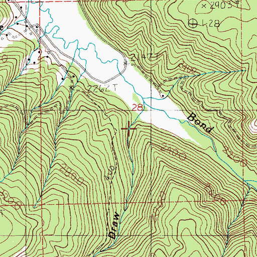 Topographic Map of Fire Draw, ID