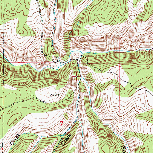 Topographic Map of Fish Creek, ID