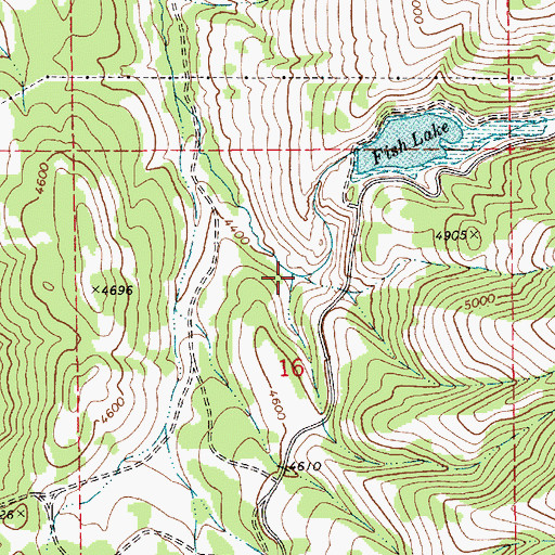 Topographic Map of Fish Creek, ID