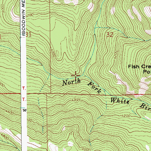 Topographic Map of Fish Creek, ID