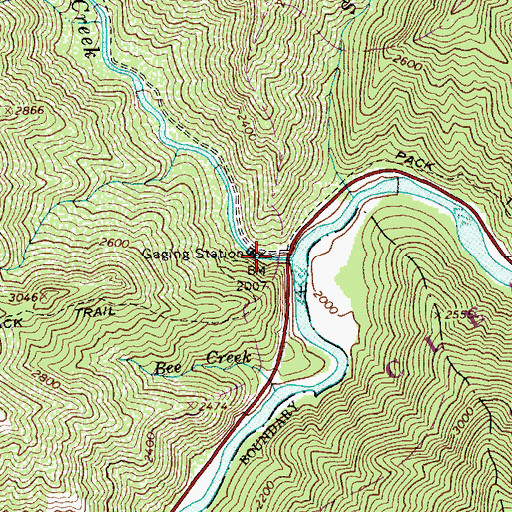 Topographic Map of Fish Creek, ID
