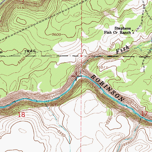 Topographic Map of Fish Creek, ID