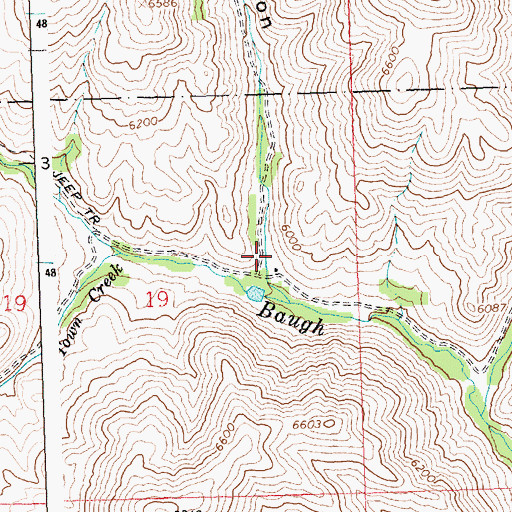 Topographic Map of Fisher Canyon, ID