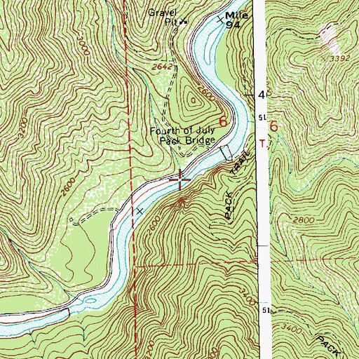 Topographic Map of Fisher Creek, ID