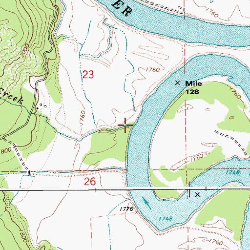 Topographic Map of Fisher Creek, ID