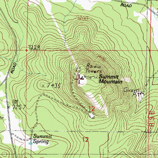 Topographic Map of Williams Microwave Relay Station, AZ