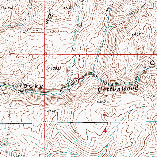 Topographic Map of Fivemile Creek, ID
