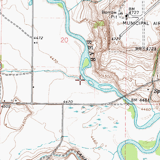 Topographic Map of Fivemile Creek, ID