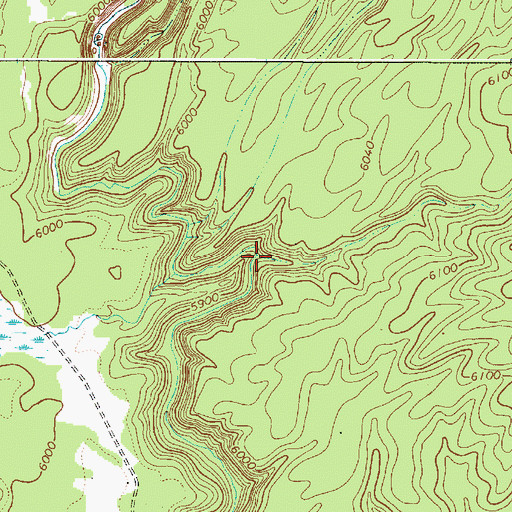 Topographic Map of Flat Canyon, ID