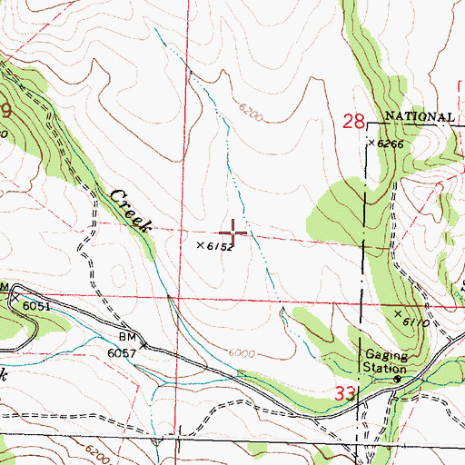 Topographic Map of Flat Canyon Creek, ID