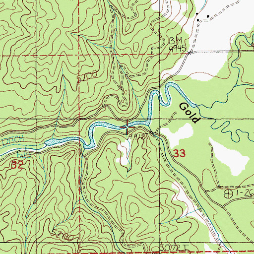Topographic Map of Flat Creek, ID