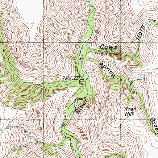 Topographic Map of Flat Creek, ID