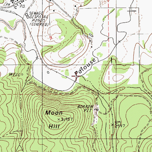 Topographic Map of Flat Creek, ID