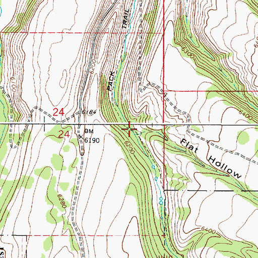 Topographic Map of Flat Hollow, ID