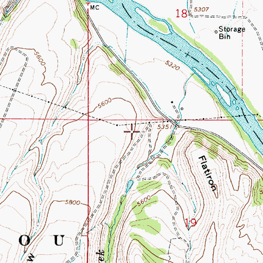 Topographic Map of Flatiron Hollow, ID