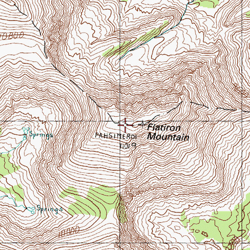 Topographic Map of Flatiron Mountain, ID