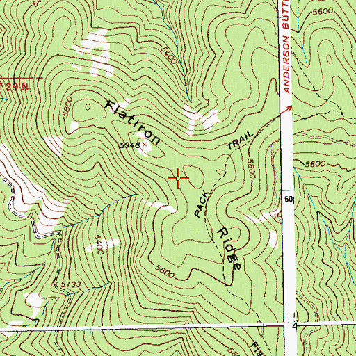Topographic Map of Flatiron Ridge, ID