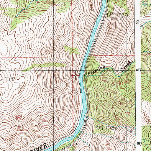 Topographic Map of Fleming Creek, ID