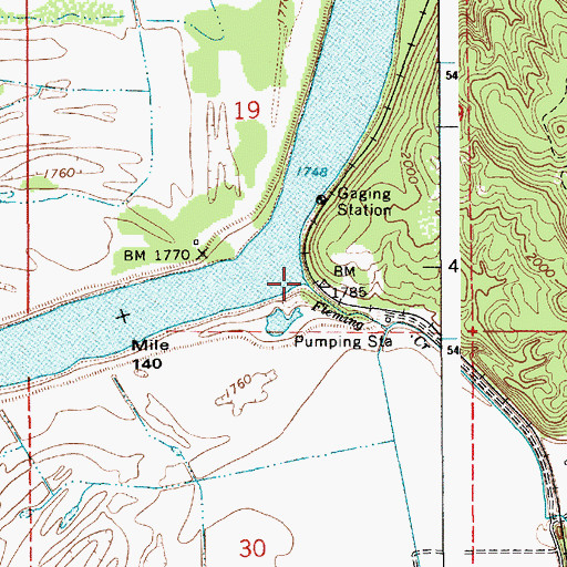 Topographic Map of Fleming Creek, ID