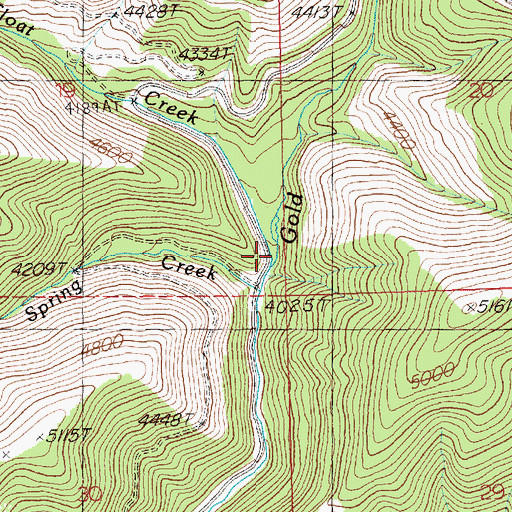Topographic Map of Float Creek, ID
